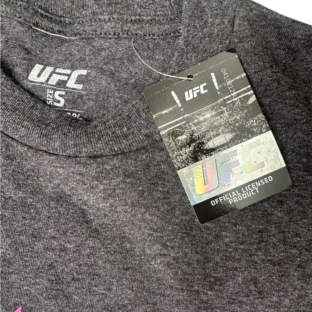 UFC Action Bubble Tee Graphic T-Shirt Charcoal Grey Size Small Unisex Women Men - Picture 3 of 4